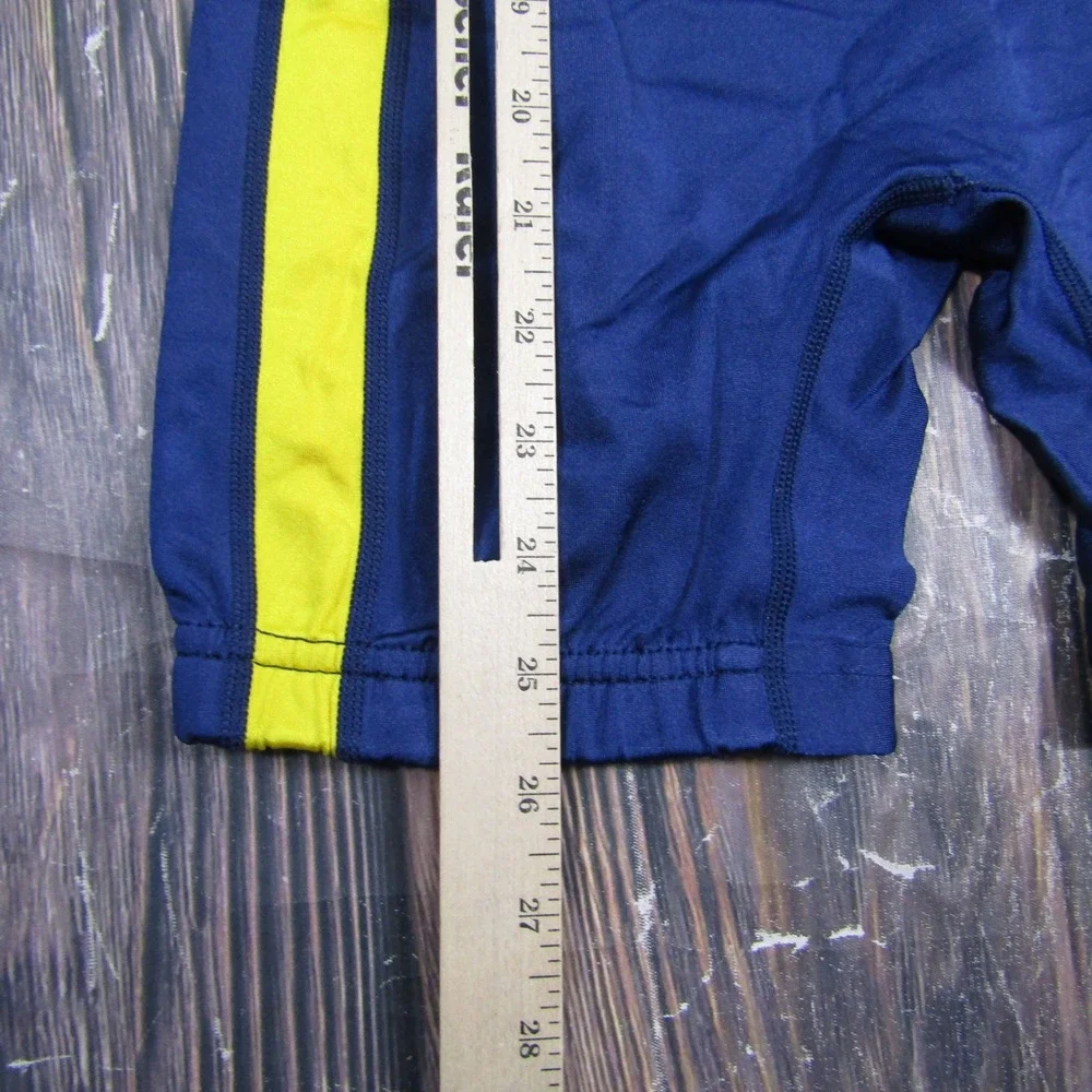 Brute Wrestling Singlet Kids YL Blue Yellow Wolf Graphic Vintage Bodysuit